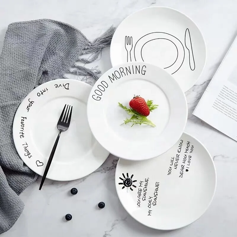 100%melamine breakfast dinner serving plate set