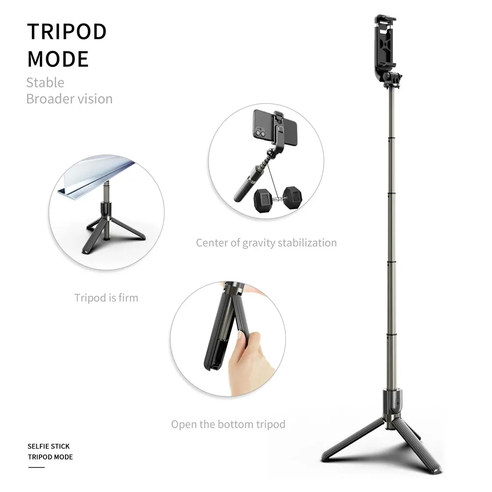 Flexible 3 in 1 Camera Wireless Mobile Phone Monopod Selfie Stick Tripod Best Seller Portable Steel Stainless Fold Rohs Feature
