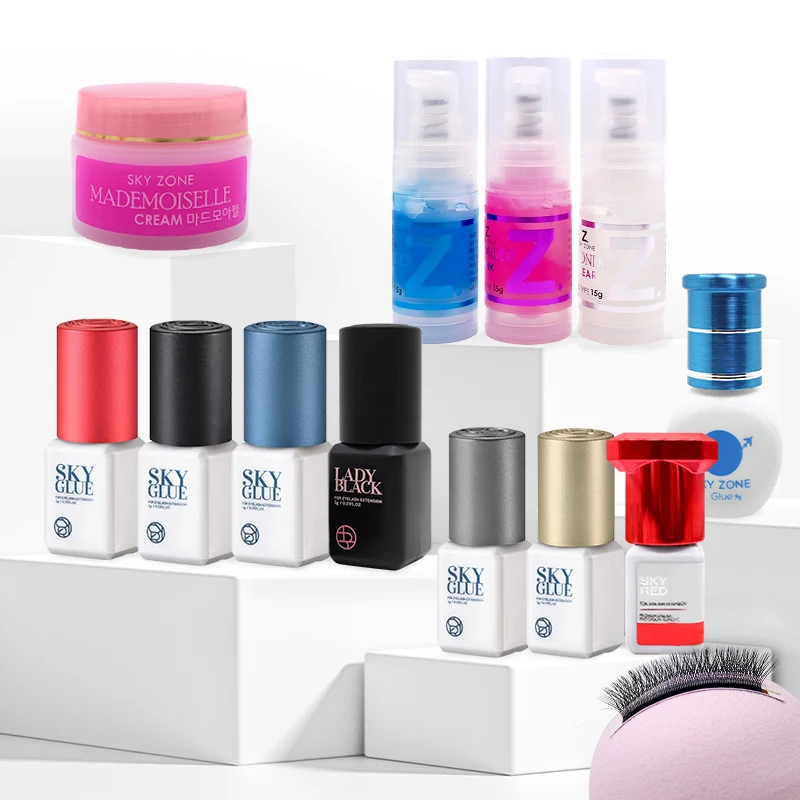 Individual Logo Sensitive Eyelash Glue Supplies Adhesive Korea SKY lash glue