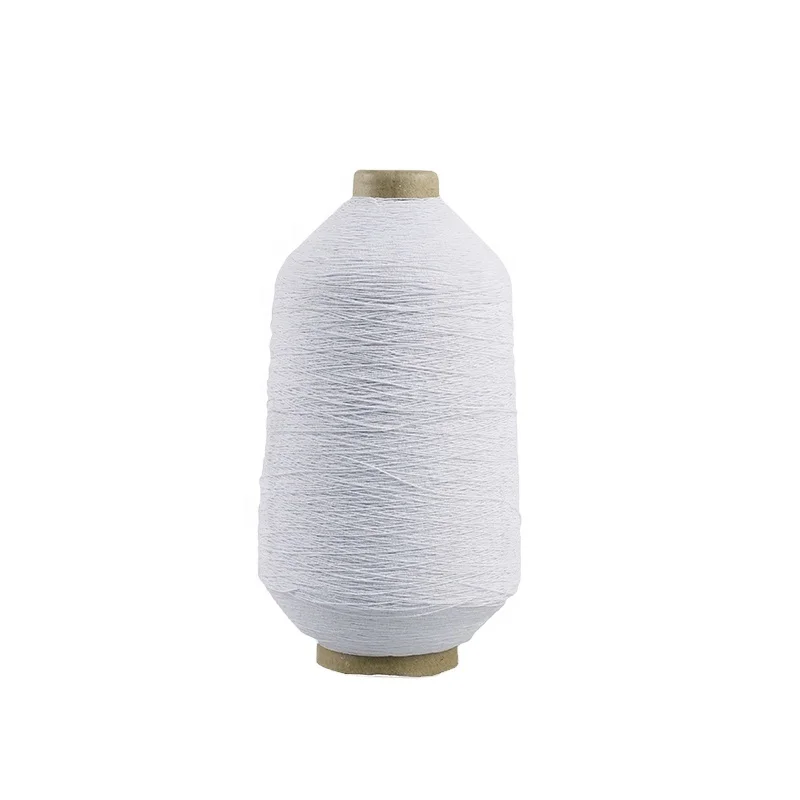 yarn manufacturer supplier raw white or black or dyed latex elastic covered rubber thread yarn 90# 150D