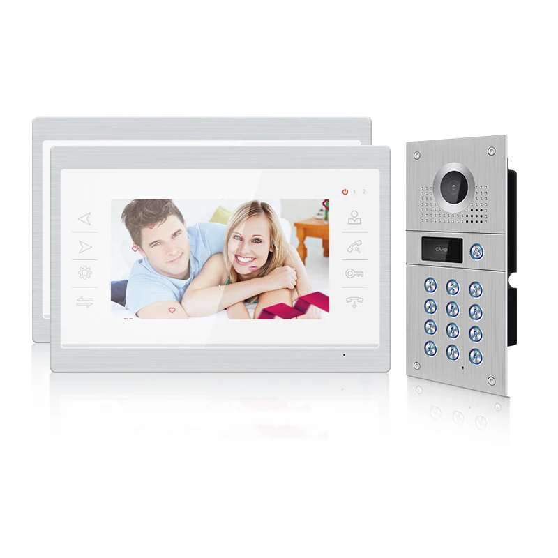 1080p smart ip video intercom with pin password and access card unlocking