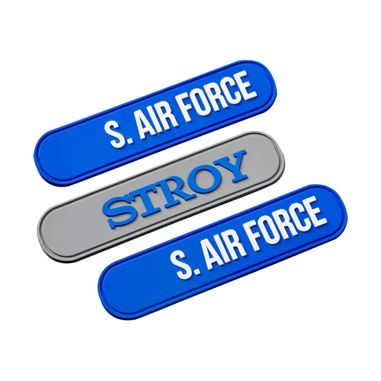 Garment accessories transparent 3d raised pvc patch velcro back sewing on custom pvc soft rubber patch logo