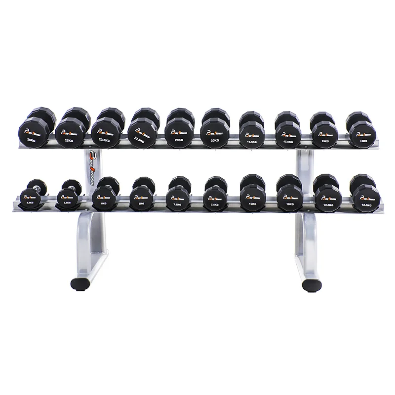 Fitness Arm Training Gym Professional Fixed Dumbbell Decagonal PE Pure Steel Commercial Dumbbell