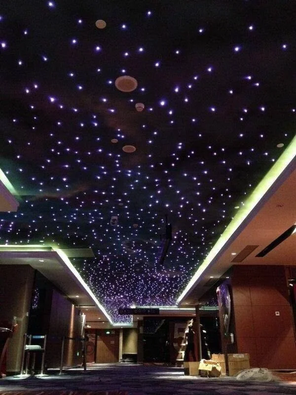 Fiber optic type 600x600 starry sky flickering star suspended children room ceiling panel lighting