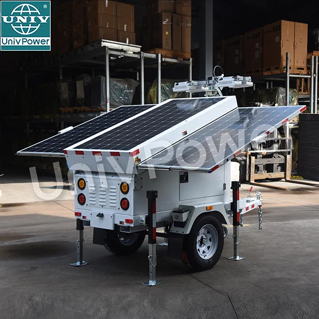 4*100W 6m manual type mobile trailer solar light tower