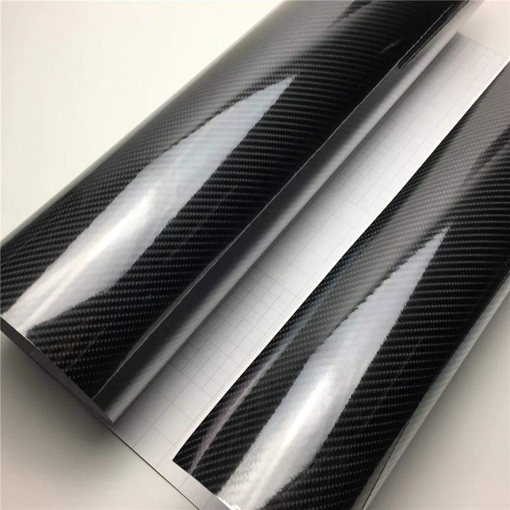 Auto vinyl wrap sticker Black 6D Ultra High Gloss Carbon Fiber Vinyl Car Wrap