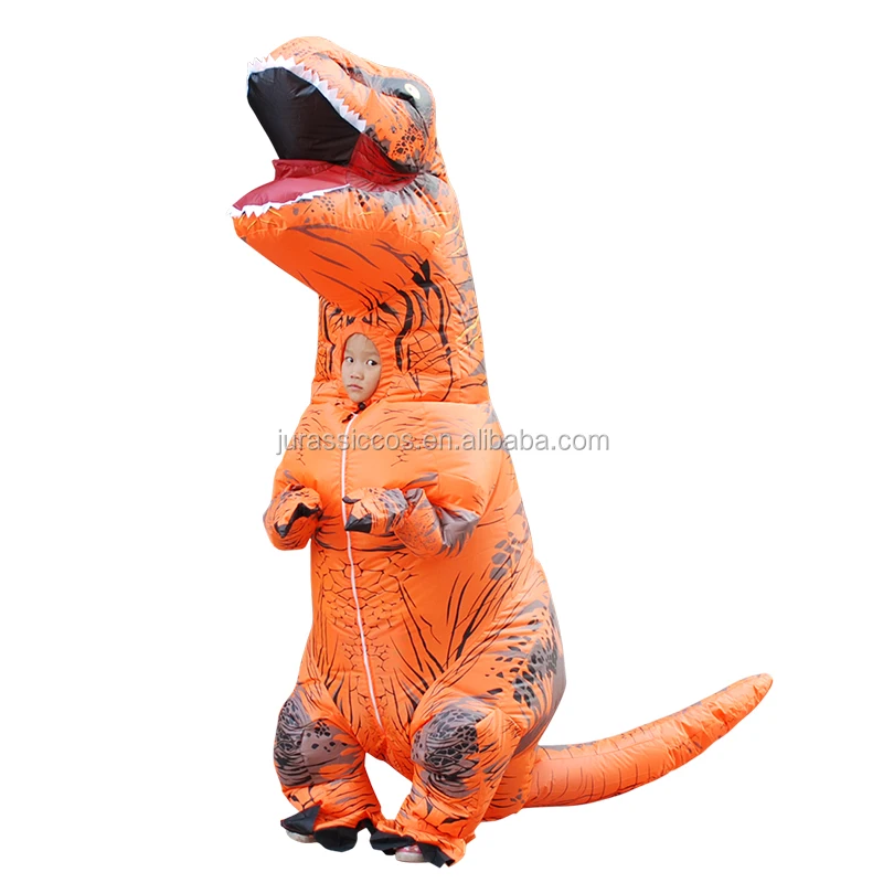  Детский Надувной T-REX костюм динозавра Рождественская футболка для костюмированной вечеринки с реалистичным ездить на динозавр Хэллоуин
