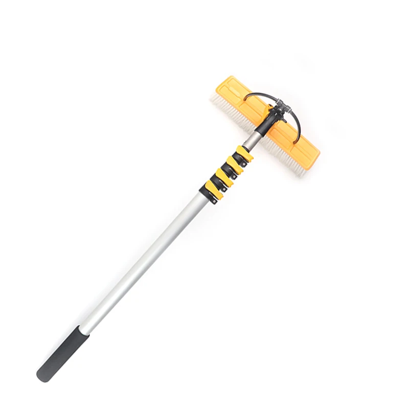 20Ft 6M Water Fed Pole Brush For Solar Panel Cleaning With Aluminum Telescopic Long Handle