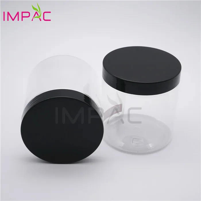 multifunctional nice custom clear plastic pet jar with screw cap 520ml