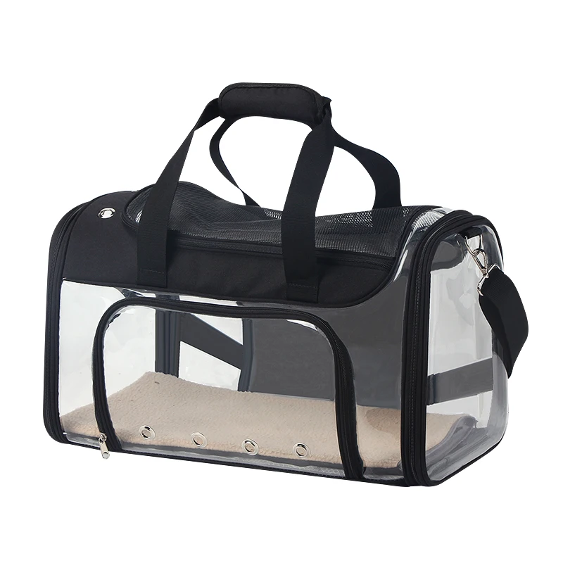 Factory custom transparent PVC travel outdoor cat dog backpack easy to carry pet backpack