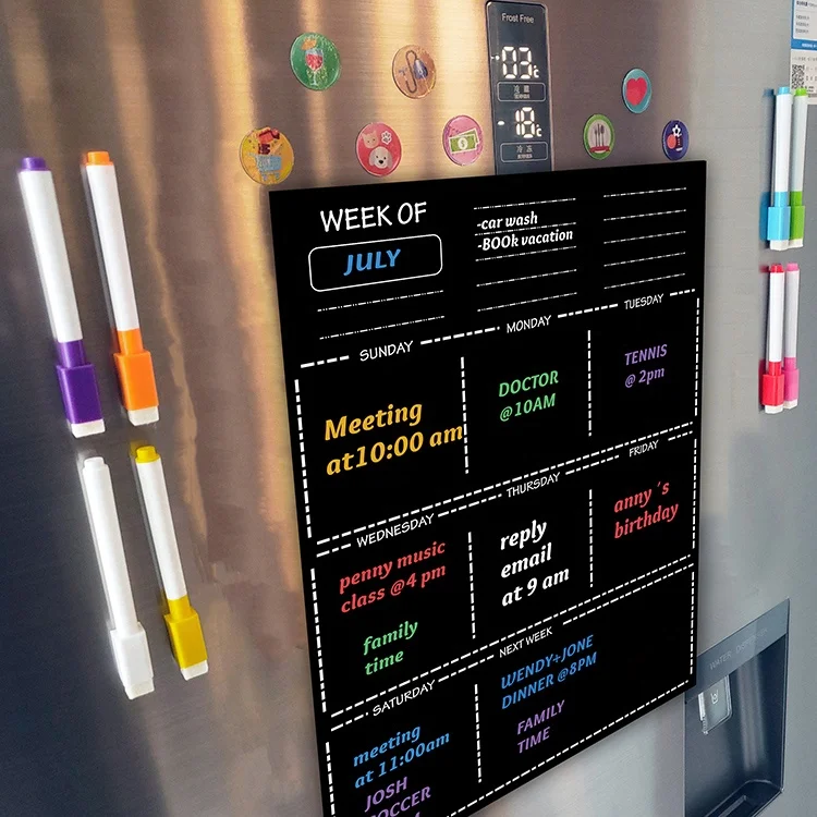 Пользовательский влажный стираемый Магнитный органайзер для холодильника