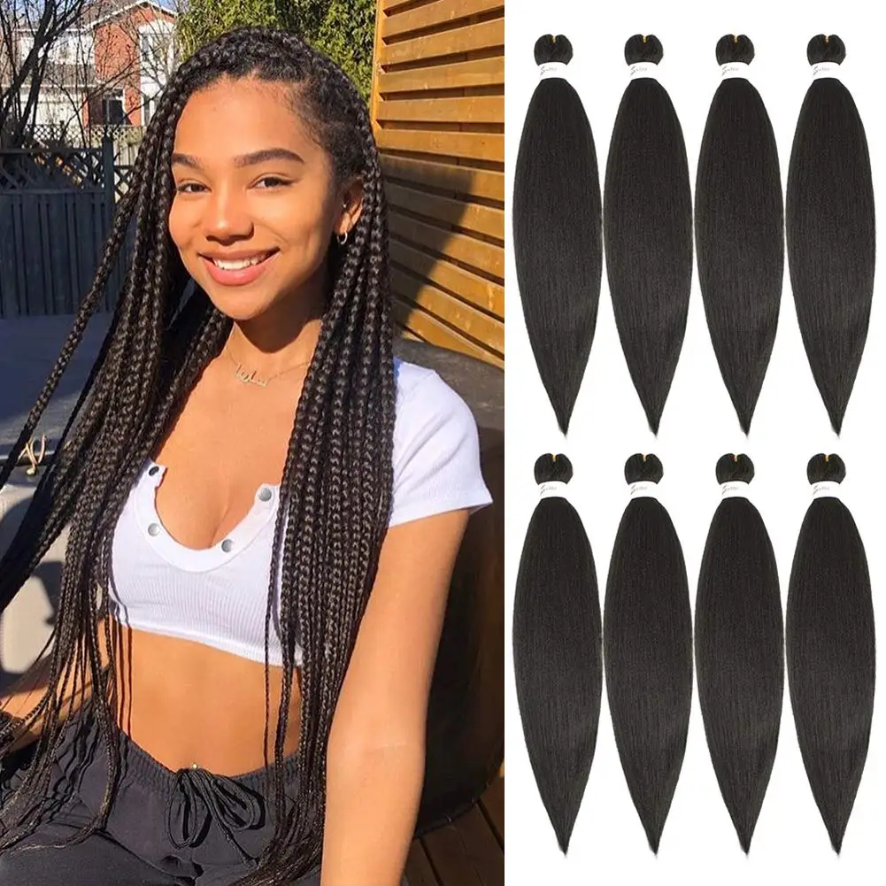 Vigorous Pre-stretched Ombre E Z Braiding Hair EXtensions Synthetic Hair 26 Inches Yaki Easy Braids Twist Hair for African