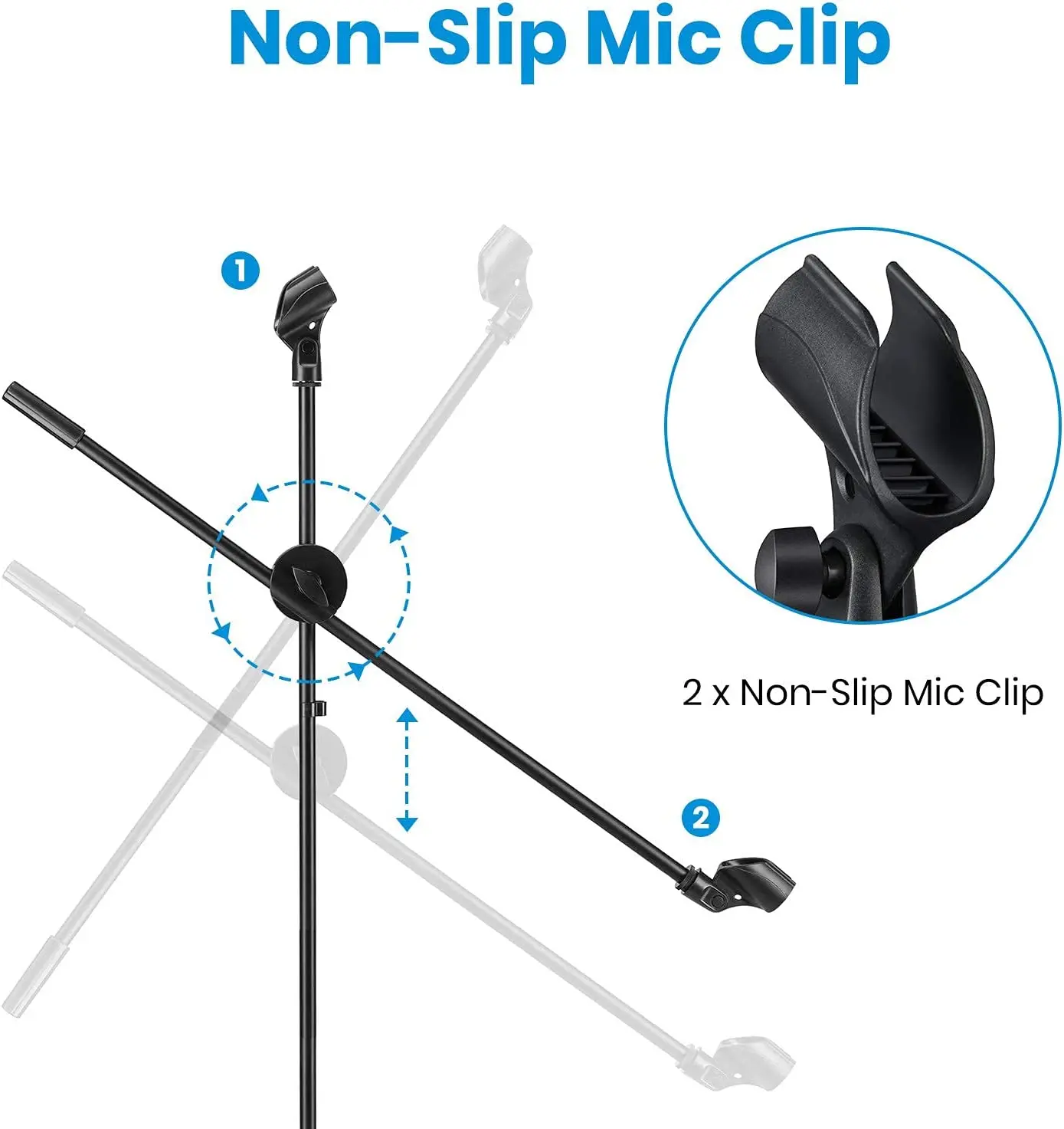 professional microphone stand Black Collapsible Adjustable studio mic stand microphone for Singing, Karaoke, Stage(MSM402)