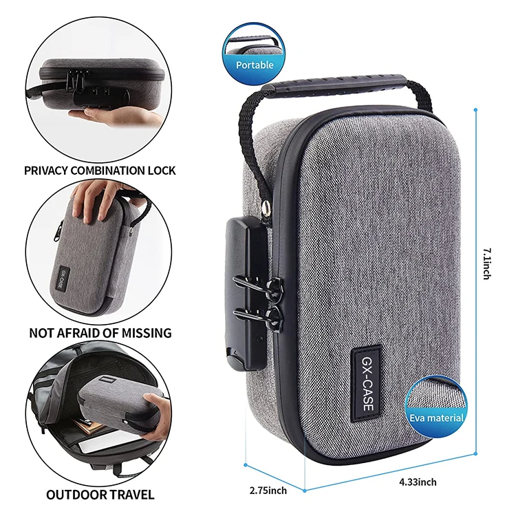 Оптовая продажа пены на заказ, водонепроницаемый жесткий чехол для хранения Eva с защитой от запаха, сумка на молнии с защитой от запаха для путешествий