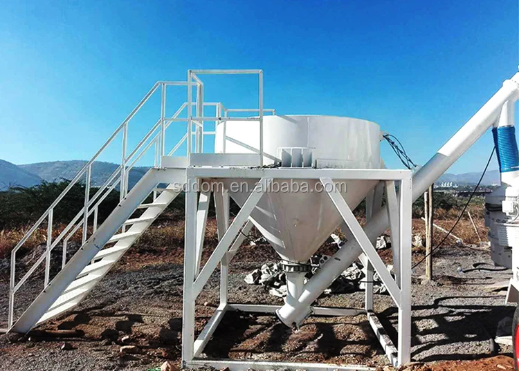 factory customize 1-3m3 cement silo big bag type mini silo for bag cement tonner bag transfer with screw conveyor