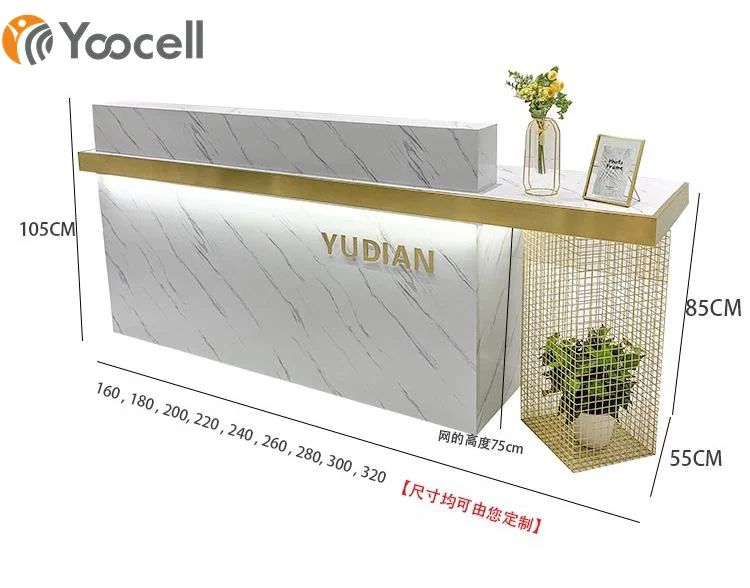 
Yoocell Hot sale design reception desk for hair salon beauty shop customer service table 