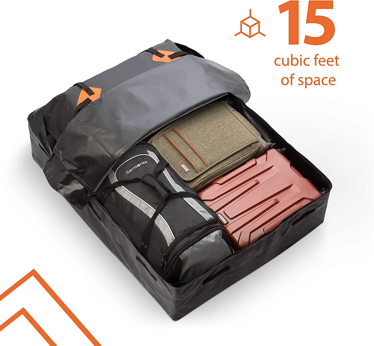 Large Capacity Roof Bag Car 15 20 21 23 Cubic Feet Waterproof TPU Car Roof Storage Box for Outdoor Travel