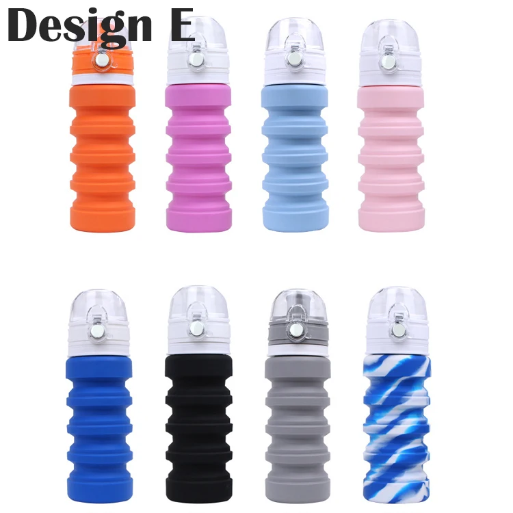 Collapsible Outdoor Travel Sports Portable Camping Fold Up Drinking Coffee Cups Mugs Cup Silicone Folding Foldable Water Bottle