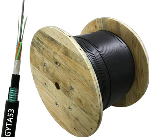 12 cores 24 cores 48 cores GYTA53  GYFTA53 direct buried double sheaths double armors  fiber optic cable