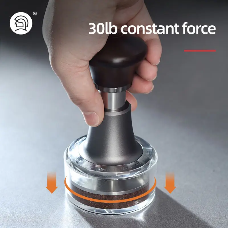 zeroHero 58.5mm 30lb Impact Stainless Steel Espresso Coffee Tamper Portable with Constant Pressure Force Metal Material