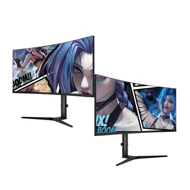 Ultra Wide 34 Inch 4K 165Hz Curved Gaming Monitor with Thin Bezels and Smooth Performance