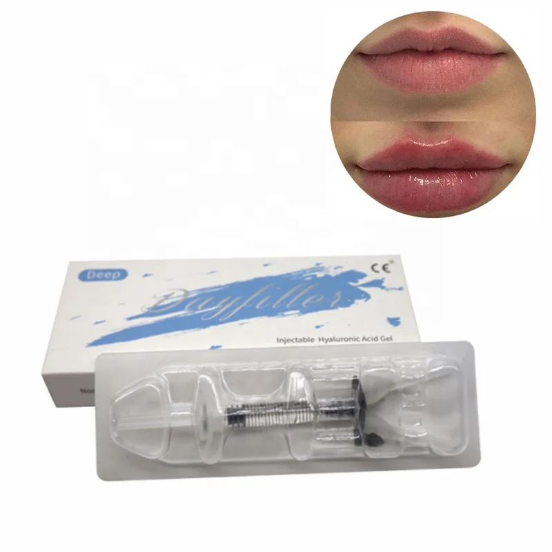 deep 1ml 2ml 5ml syringe cross-linked hyaluronate acid dermal filler for lip injection