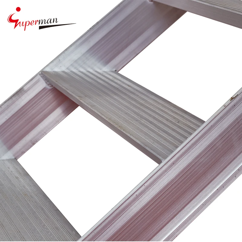 Aluminium Ladders platform Folding Stairs With Handrail petrochemical industry platform step