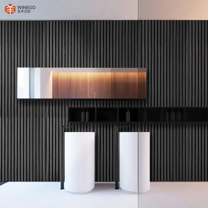 Wood Slat Acoustic Panel  Akupanel  Home Sound Absorption Wall Panel Oak Slat Panel Wood Veneer Slat Sound Proof