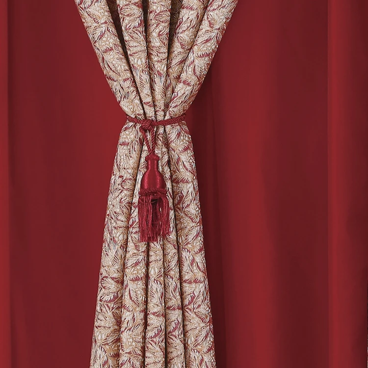 Factory Wholesale High Quality French Window Jacquard Curtain Valance Set