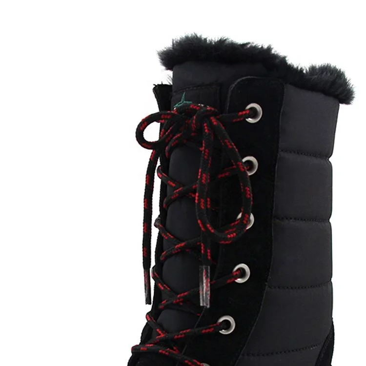 Lapps Thick Plush Soled Warm Ankle Outdoor Waterproof Quality Woman Knee High Wemens Winter Boots