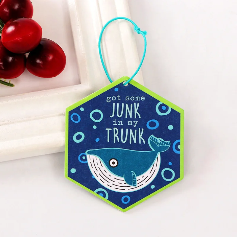 Custom high quality logo cute paper card clean the smell car air fresheners