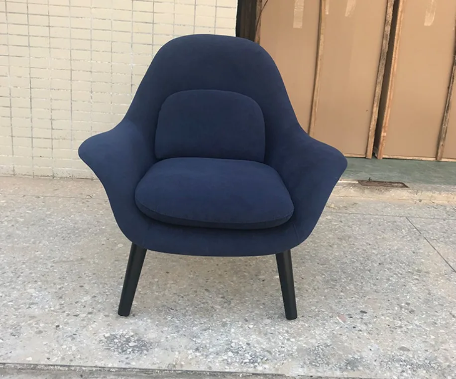 Modern Living Hotel Villa Lobby Furniture Nordic Italian Design Armchair Accent Chair Velvet Fabric Lounge Chair