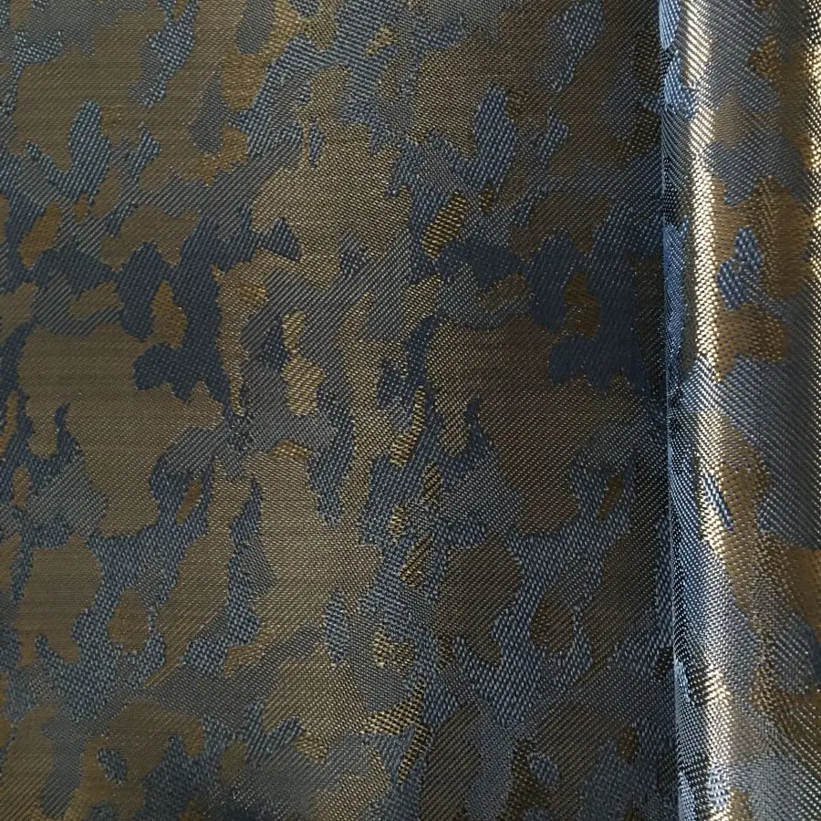 Width 1000mm Blue Camouflage Jacquard Carbon and Aramid Hybrid Fiber Fabric