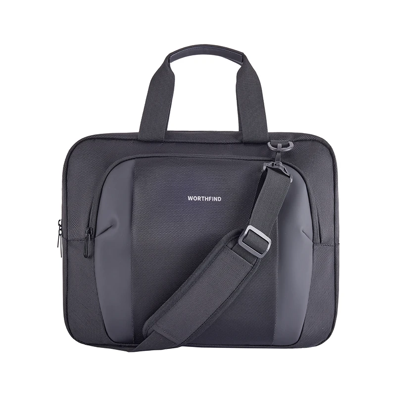 Worthfind Hot Sale Multifunctional Office Business Computer Bag 15.6 17 Laptop Case Polyester Laptop Briefcase for Men