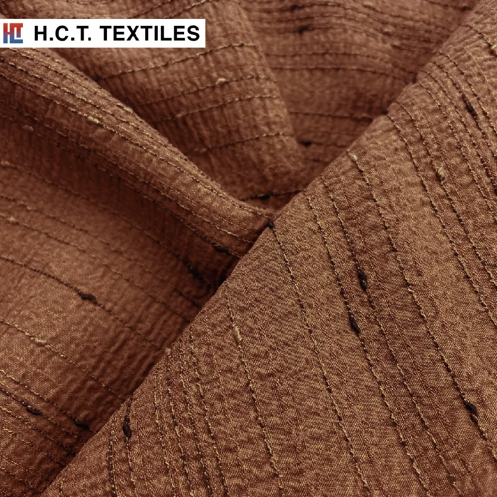 Дизайнерская коричневая ткань, вискоза, 140 г, вискоза, полиэстер, спандекс
