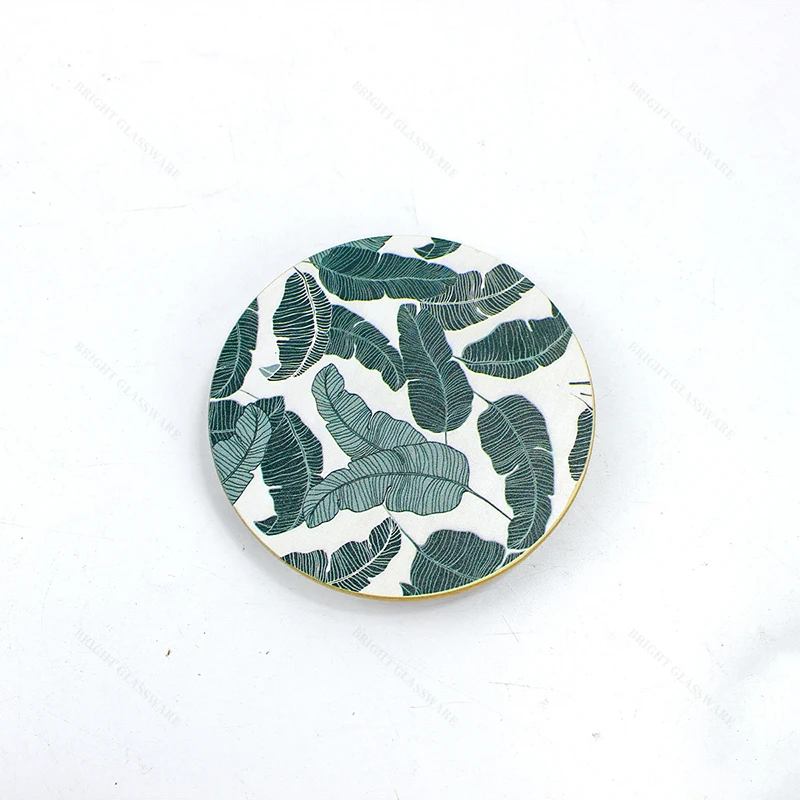 Wooden Bamboo MDF Lid Glass Candle Jar Custom Size Wood Cover Wood Lid with Silicon Ring For Jars and Containers