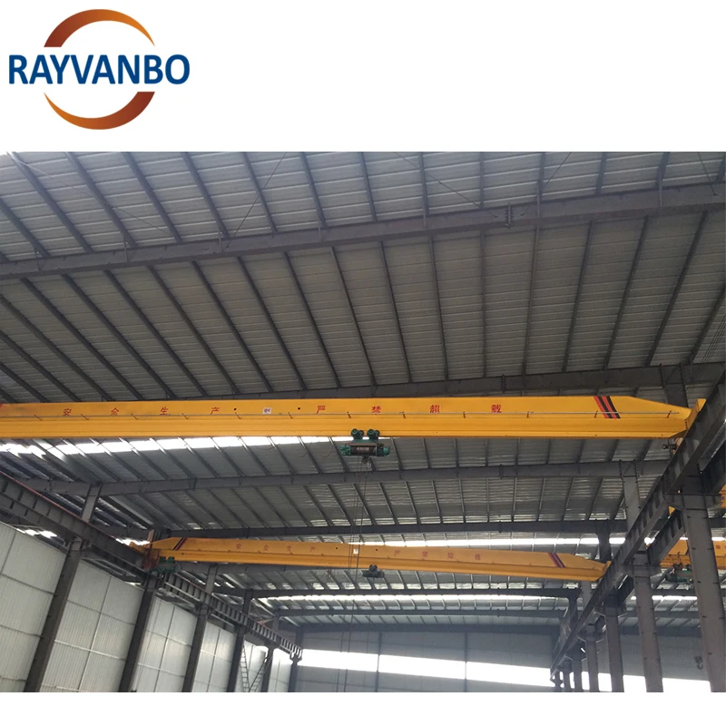 Rayvanbo Wholesale Price Workshop Double Girder Beam Eot Bridge Crane with Electric Hoist 5ton 10ton Ponte Rolante