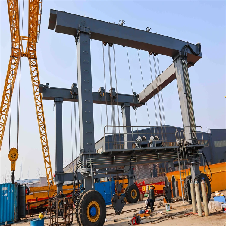 Customized new hydraulic double beam gantry crane 30 ton 50 ton rubber tyre gantry crane