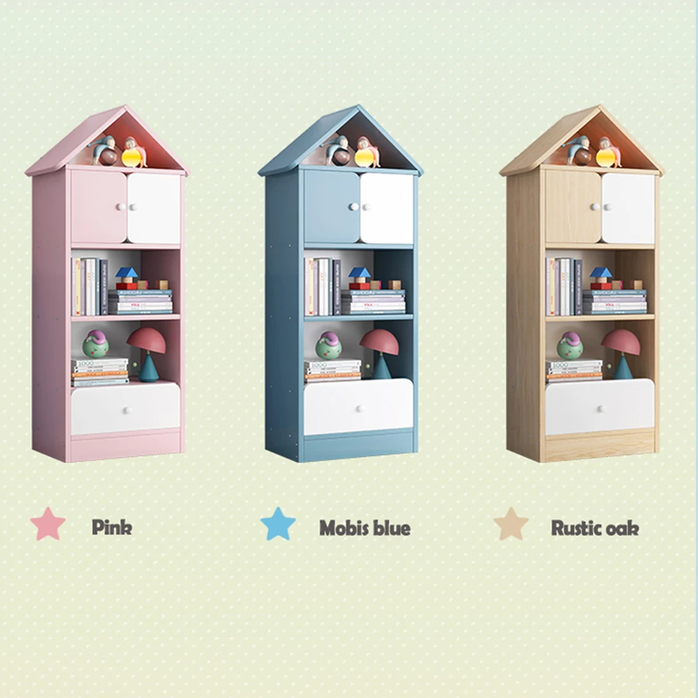 LM KIDS Simple bookshelf nordic kids book shelf library bookcases prices scandinavian bookshelf