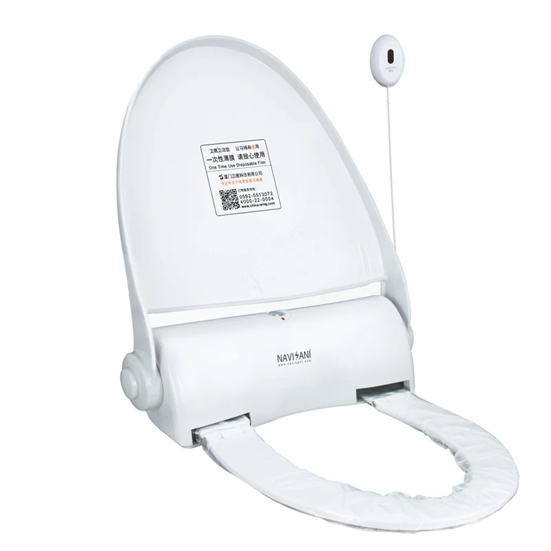 Factory direct selling one-time sexy non-contact automatic membrane changing intelligent toilet seat cover toilet seat ring