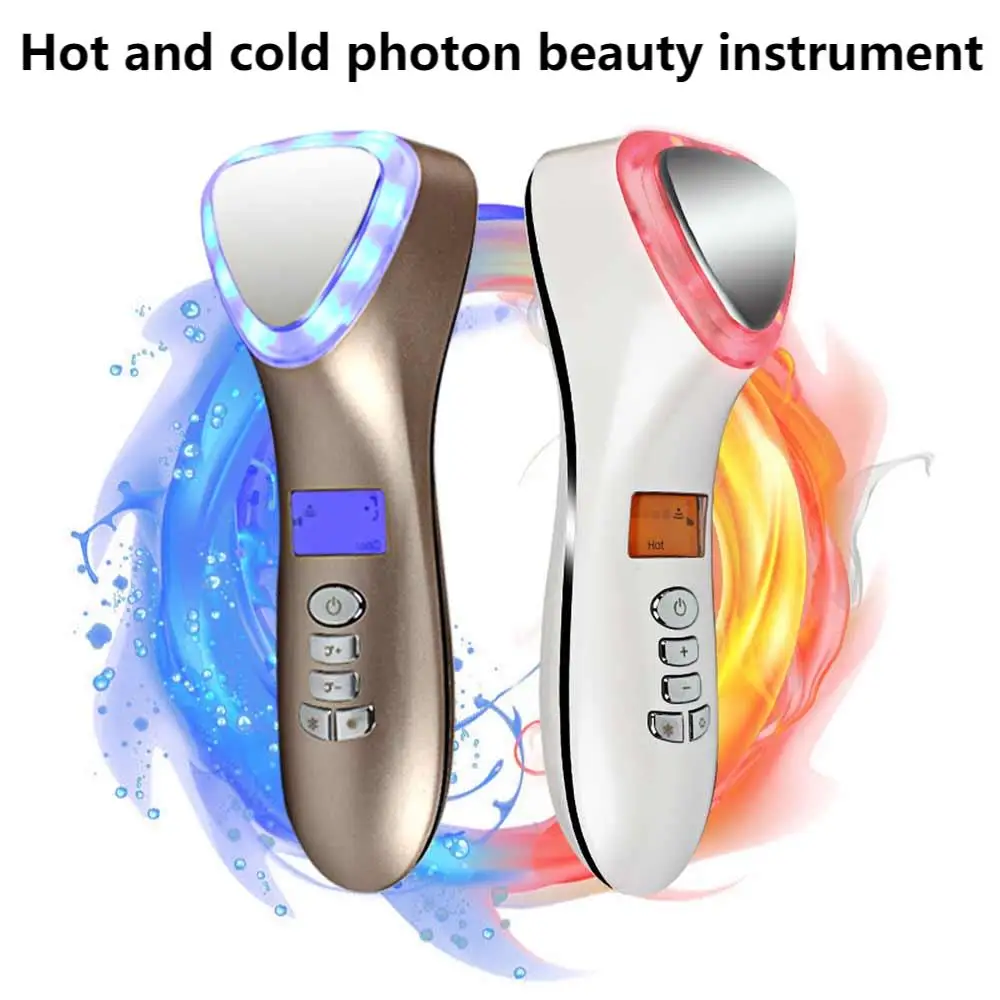2024 New Arrive LED therapy Hot And Cold Facial Rejuvenation Product Deep Cleaning Skin Care Facial Beauty Device