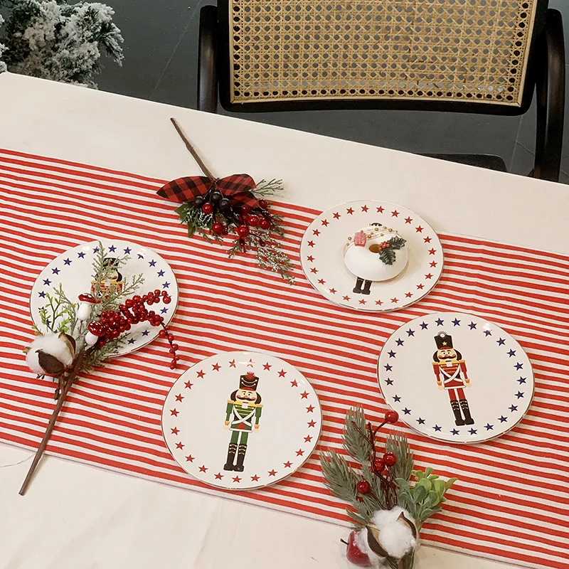 Ceramic Christmas Plates Tableware Set Christmas Plates Decorative Dinner Set
