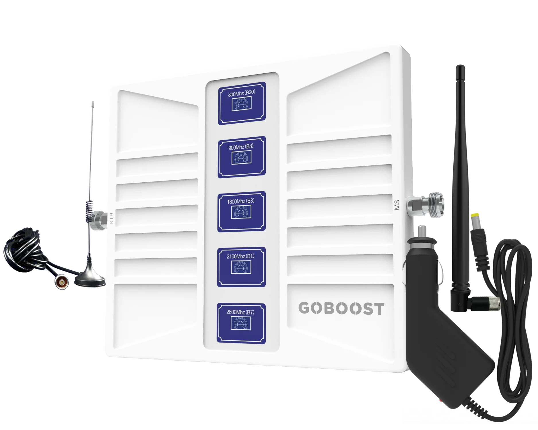 GOBOOST 5-полосный gsm cdma lte для использования в автомобиле 700 800 850 900 1800 2100 2600 МГц 2G 3G 4G 5G AGC усилители сигнала