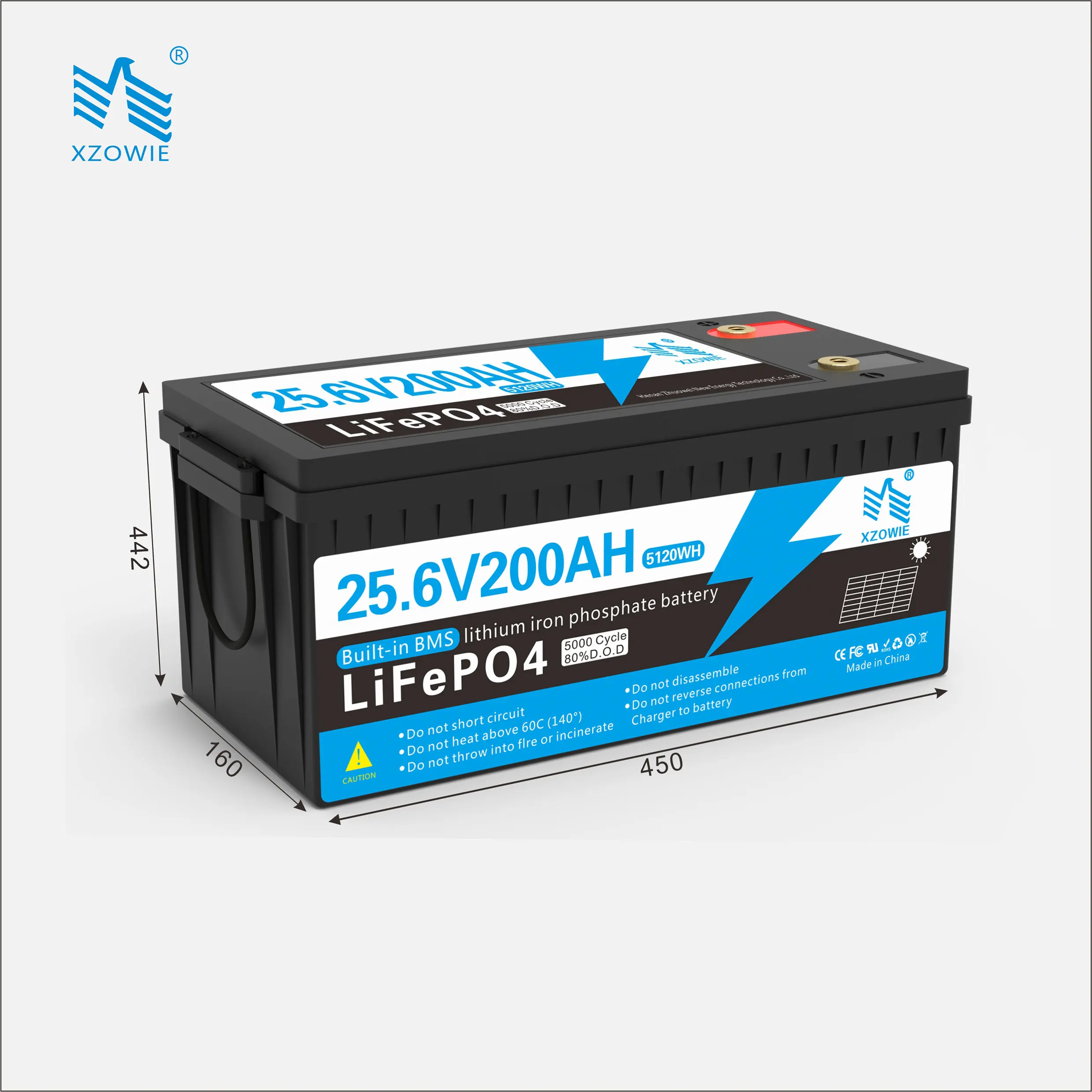 Литиевые батареи 24 вольта 100 Ампер час литиевая батарея Lon 48V 200Ah Lifepo4 литиевая батарея