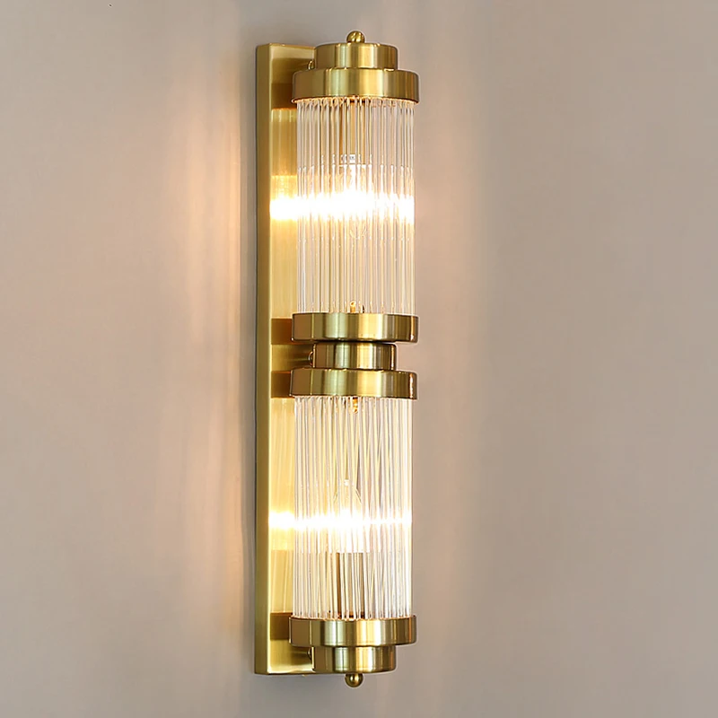 Luxury Modern Wall Light LED Energy Saving Sconces for Hotel Villa Corridor Crystal Wall Lamp Gold Bedroom Nordic Light