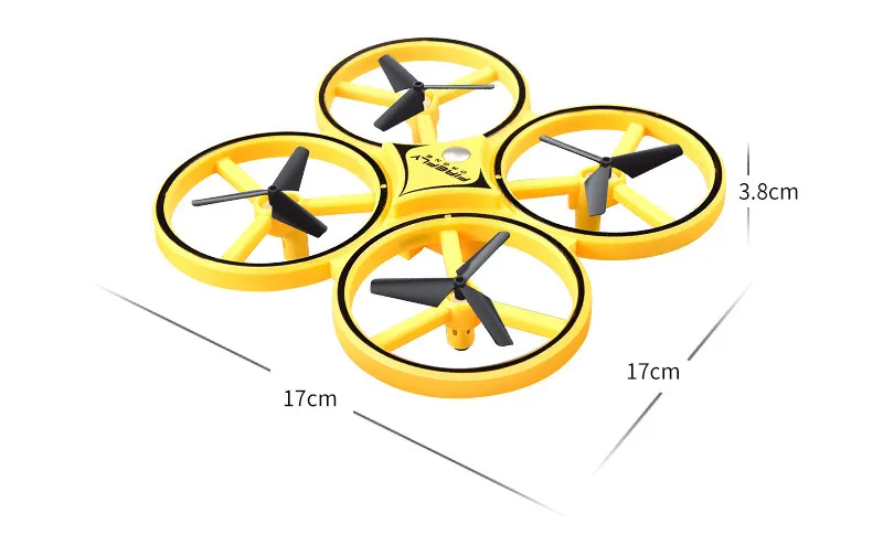 Wholesale Mini Drone with LED Light with Smart Watch Controlled RC Quadcopter Aircraft Hand Gesture Control Hand Sensor Drone