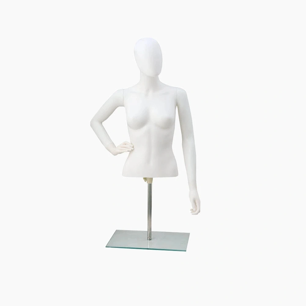 Hot Sale clothing store Halfl Body White Color Window Display Female Mannequins