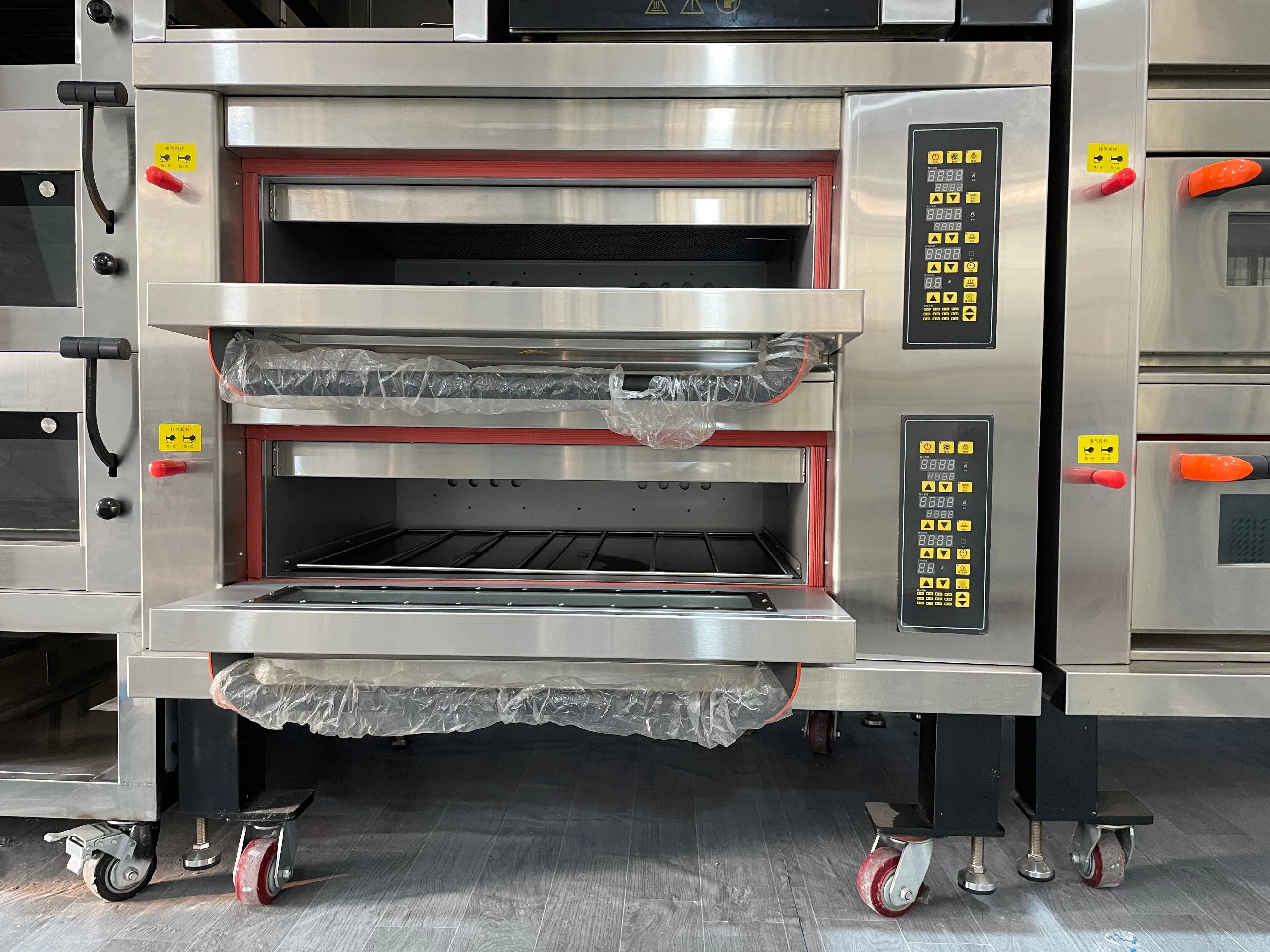 BC-60DJ Factory sale rapid warming Intelligent Baking commercial use 2 layers 4 trays Double Deck Oven electric Double Deck Oven
