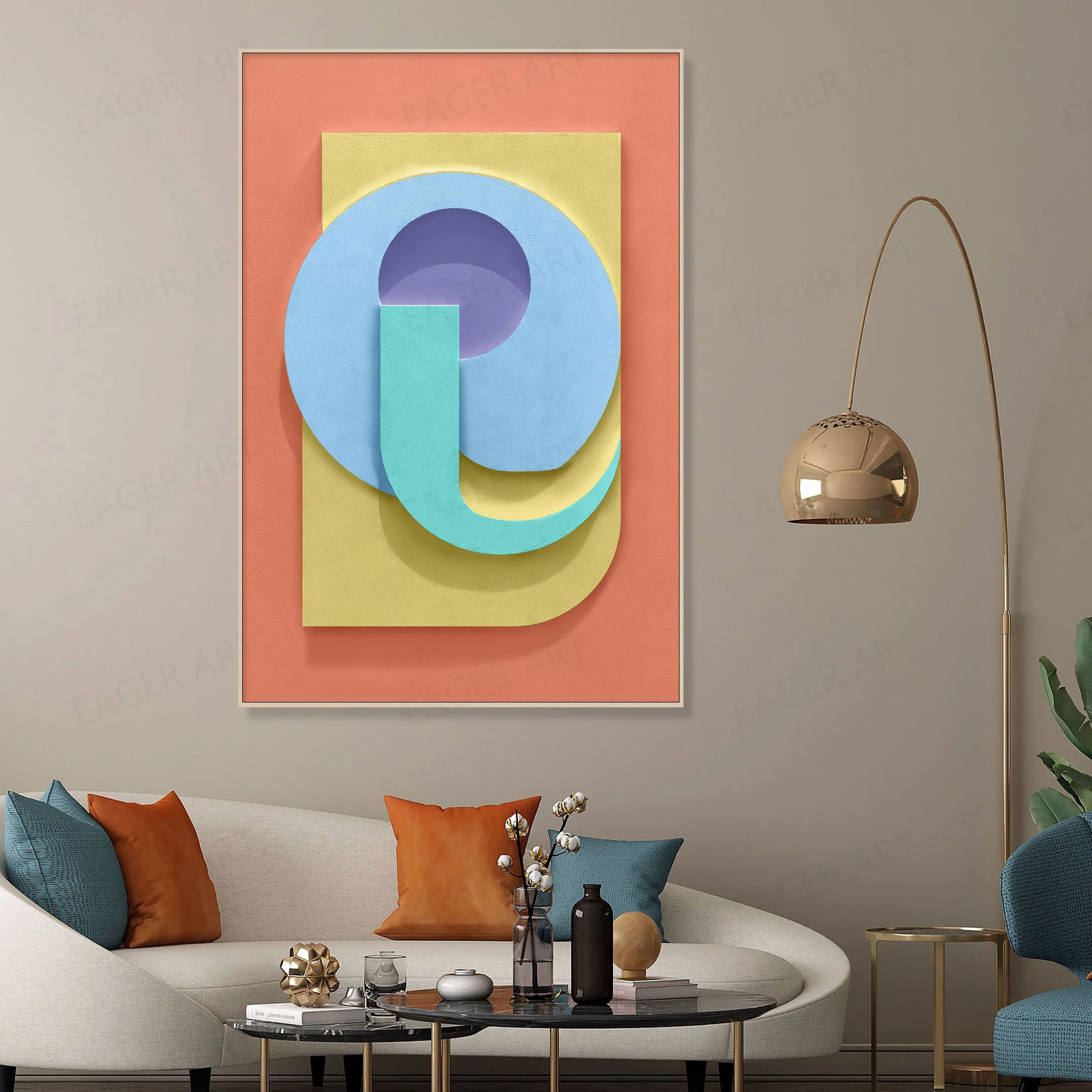 Modern Abstract Art Decorative Mural Multiple Layer Handmade Custom 3D Relief Living Room Hotel Restaurant Hanging Painting