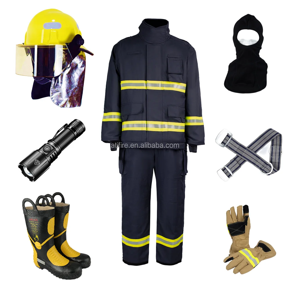 Premium Aramid Fire Fighting Clothes NFPA1971 fireman Suit EN469 Nomex Kevlar Firefighter Suits Aramid Fire fighting clothes